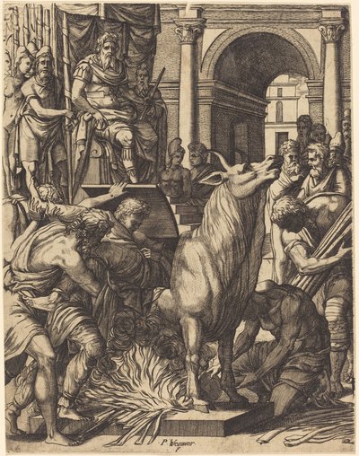 The Brazen Bull of Phalarus by Pierre Woeiriot