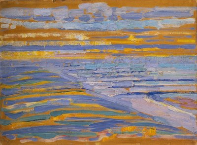 Dunes with Beach and Pier, Domburg. 1909 by Piet Mondrian