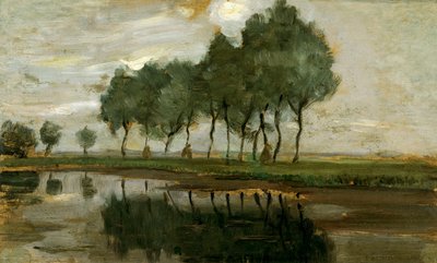 Landscape of trees near Gein by Piet Mondrian