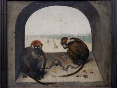 Two Chained Monkeys by Pieter Brueghel the Elder
