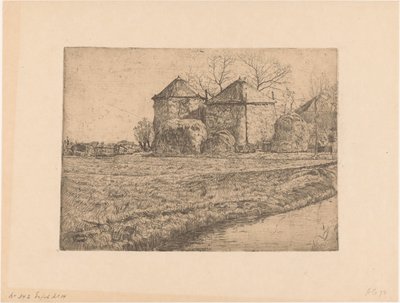Farm with Two Hay Barns by Pieter Dupont