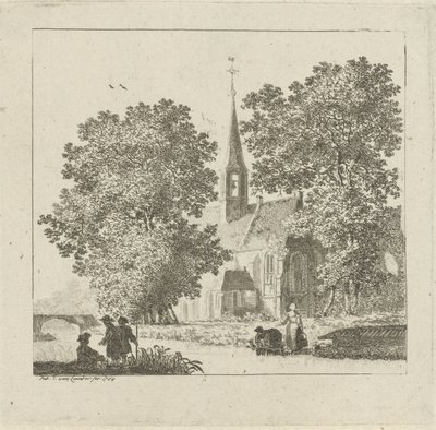 View of a Church by Pieter Jan van Liender