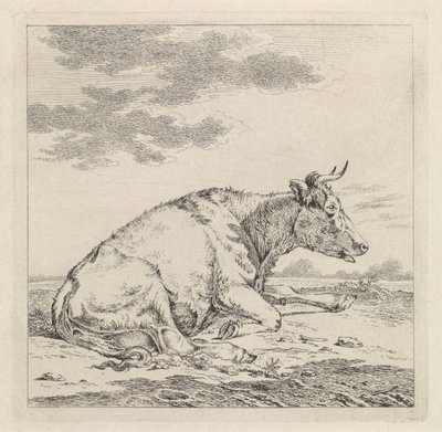 Lying Cow Facing Right by Pieter Janson