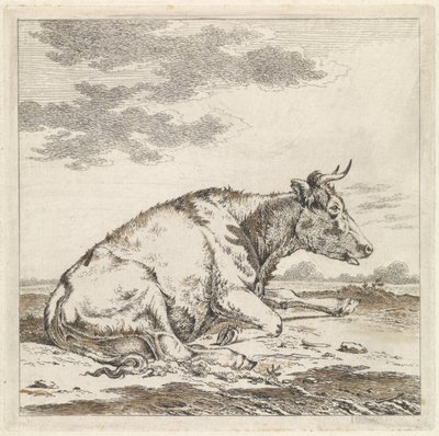Lying Cow, Facing Right by Pieter Janson