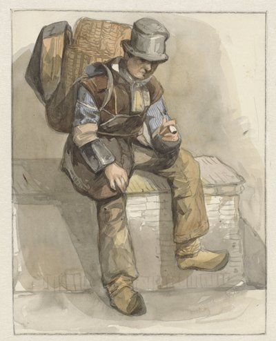 Seated Peddler by Pieter Marinus van de Laar (attributed to)