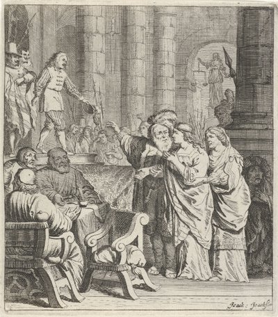 Don Jan and Konstance in Court by Pieter Nolpe