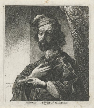 Portrait of Janus Secundus by Pieter Rottermondt