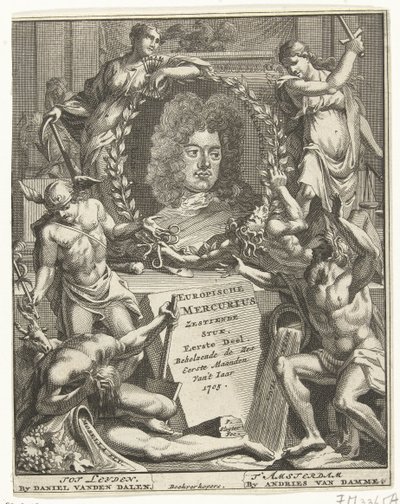 Title Page of the Europische Mercurius, 1705 by Pieter Sluyter