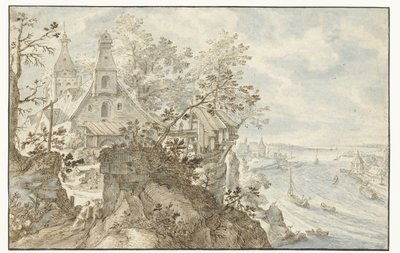 River with a Chapel on the Left by Pieter Stevens (I)