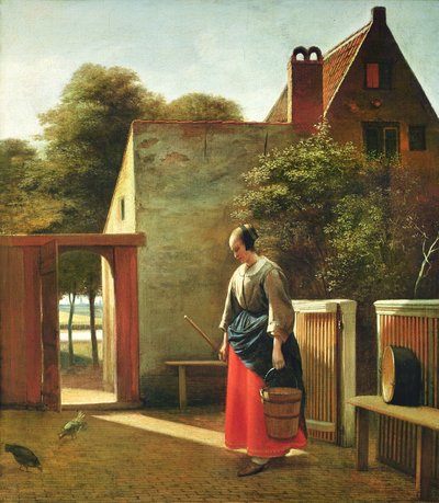 The Servant in the Courtyard by Pieter de Hooch