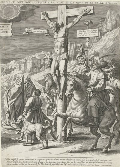 Crucifixion of Christ, Right Part by Pieter de Jode (I)