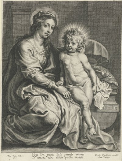 Mary with Christ Child by Cradle by Pieter de Jode (I)