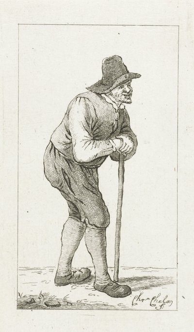 Man Leaning on Stick by Pieter de Mare