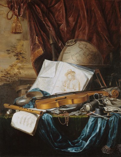 Still Life with Musical Instruments by Pieter de Ring