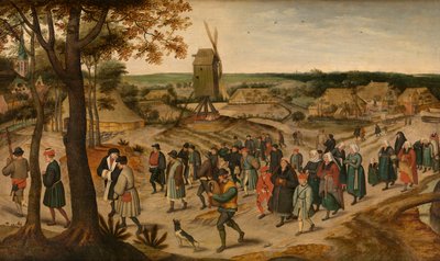 A Wedding Procession by Pieter the Younger Brueghel