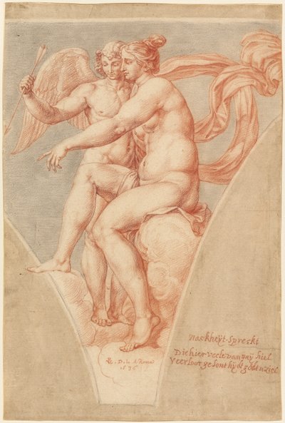 Venus and Cupid (after Raphael) by Pieter van Lint