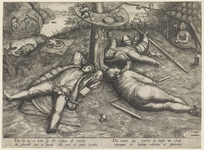 Land of Cockaigne by Pieter van der Heyden (attributed to)
