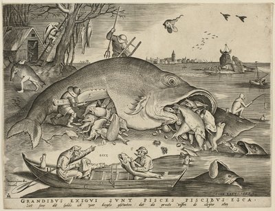 Big Fish Eat Little Fish by Pieter van der Heyden