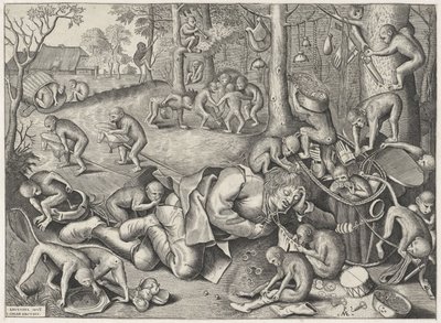 Peddler Robbed by Monkeys by Pieter van der Heyden