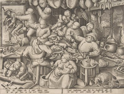 The Fat Kitchen, 1563 by Pieter van der Heyden