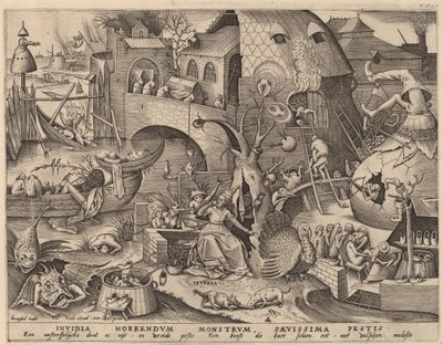 Envy by Pieter van der Heyden after Pieter Bruegel the Elder
