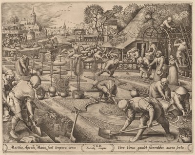 Spring by Pieter van der Heyden after Pieter Bruegel the Elder