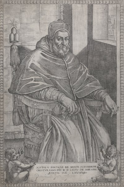 Portrait of Pope Sixtus V by Pietro Facchetti