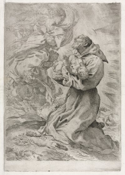 The Vision of St. Francis of Assisi by Pietro Faccini