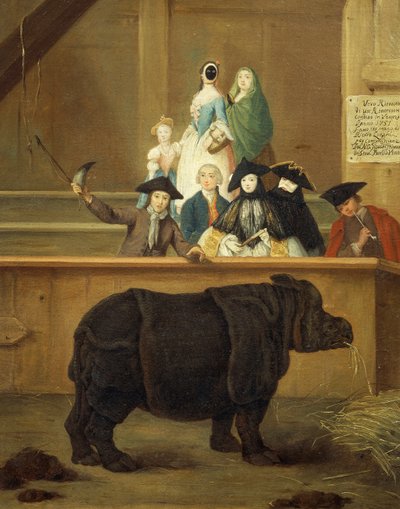 The Exhibition of the Rhino by Pietro Longhi