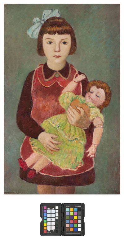 Young Girl with Doll by Pietro Marussig