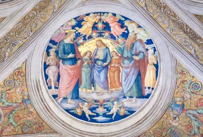 Christ tempted by the devil by Pietro Perugino