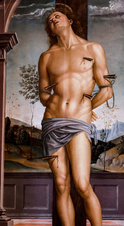 Saint Sebastian after 1490 by Pietro Perugino