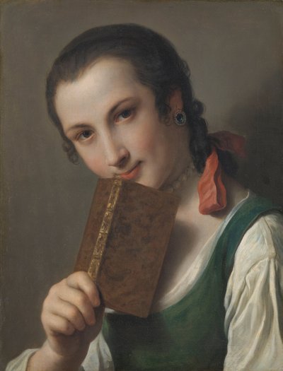 A Young Woman with a Book by Pietro Antonio Rotari