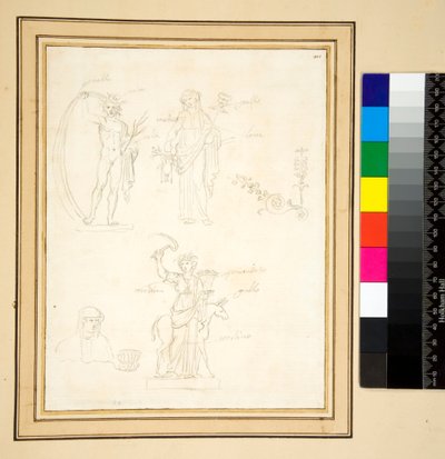 Sketch of Three Figures by Pietro Santi Bartoli