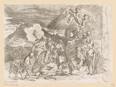 Adoration by the Shepherds by Pietro Testa