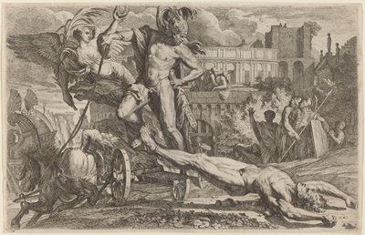 Achilles Dragging the Body of Hector by Pietro Testa