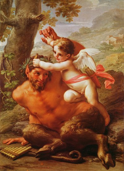 Cupid and Pan by Pietro da Cortona