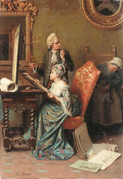 The painting lesson by Pio Ricci