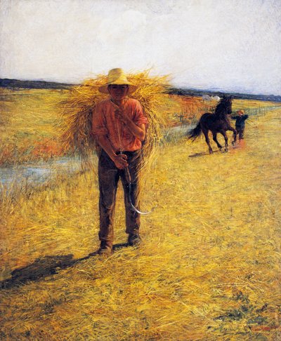 Hay harvesting by Plinio Nomellini