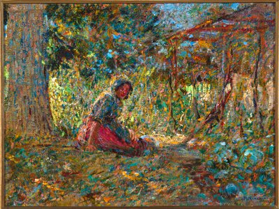 In the Garden by Plinio Nomellini