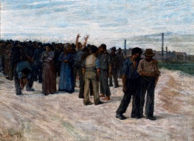 The Strike by Plinio Nomellini