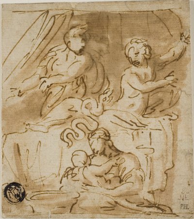 Birth of Alexander by Polidoro da Caravaggio