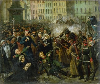 Massacre of Michal Landy, 8th April 1861 by Polish School