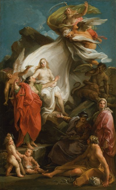 Time Unveiling Truth by Pompeo Batoni