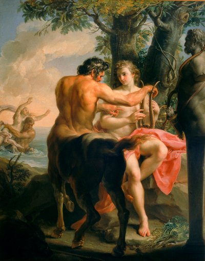 Achilles and the Centaur Chiron by Pompeo Girolamo Batoni