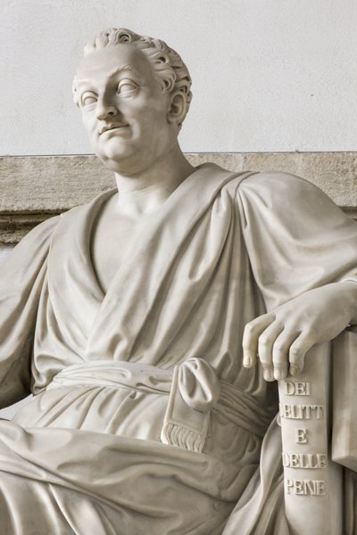 Statue of Cesare Beccaria by Pompeo Marchesi