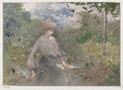 Reading in a Garden by Pompeo Mariani