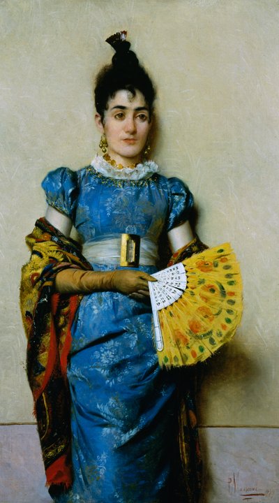 Yellow fan by Pompeo Massani
