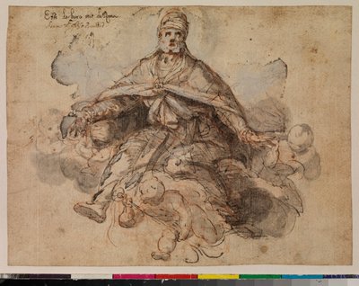 Apotheosis of Saint Augustine, recto, 1675-99 by Portuguese School