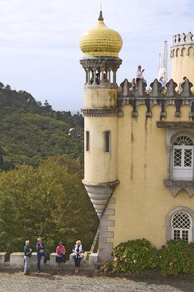 View of a domed turret by Portuguese School
